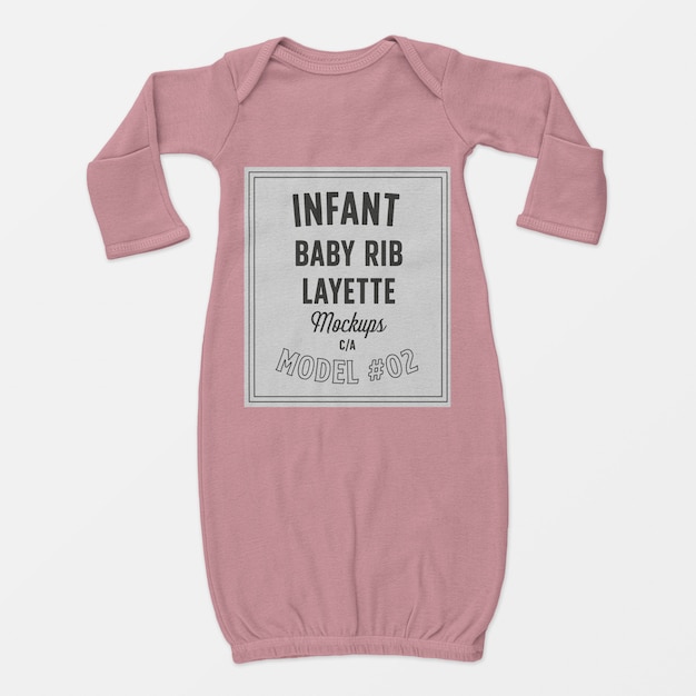 Infant baby rib layette mockup 02
