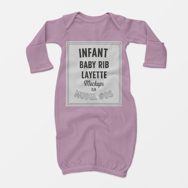 Infant baby rib layette mockup 05