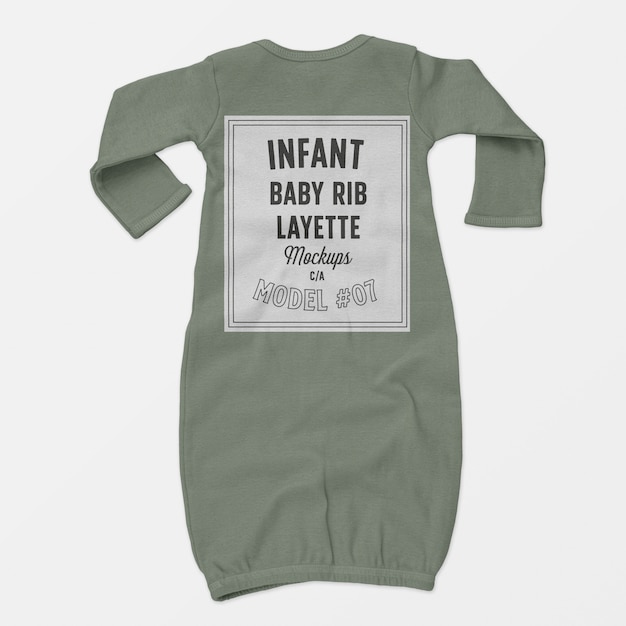 Infant baby rib layette mockup 07
