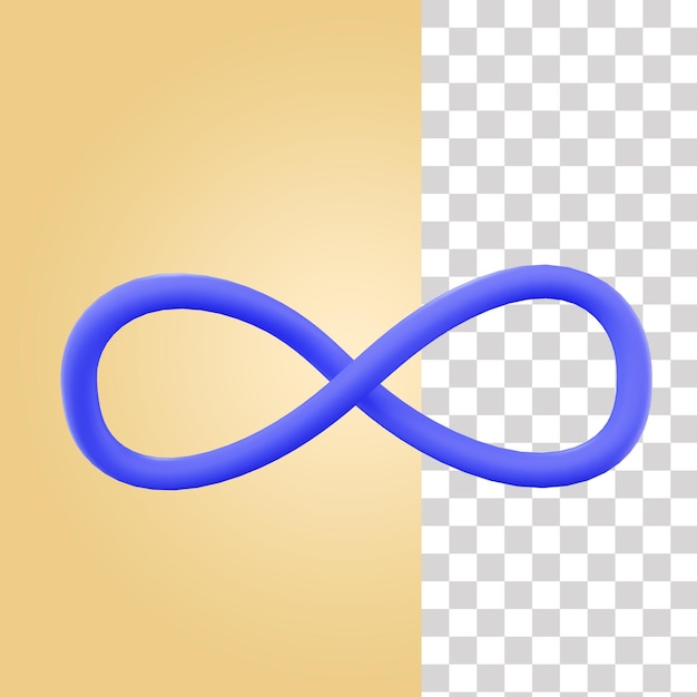 Infinite symbol 3d icon