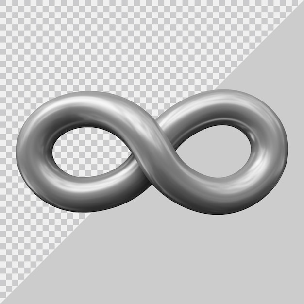 PSD infinity icon logo with 3d modern style