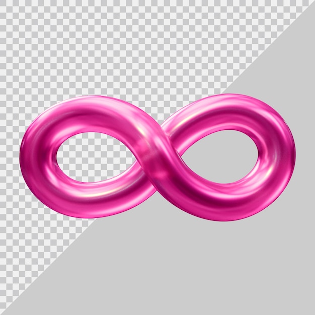 PSD infinity icon logo with 3d modern style