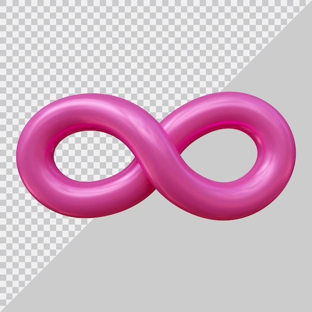 PSD infinity icon logo with 3d modern style