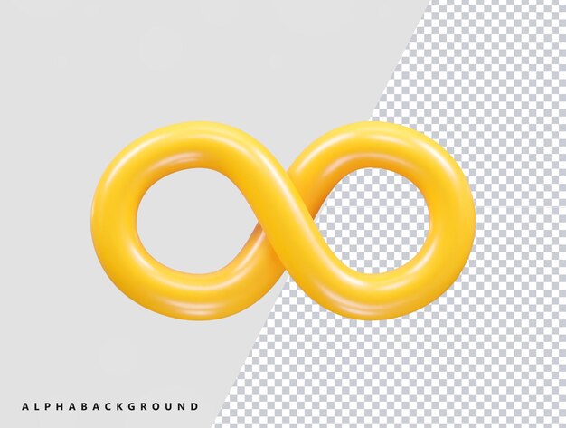PSD インフィニティ アイコン レンダリング 3d イラスト
