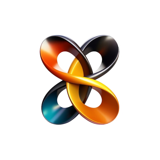 PSD infinity logo on the transparent background created with generative ai