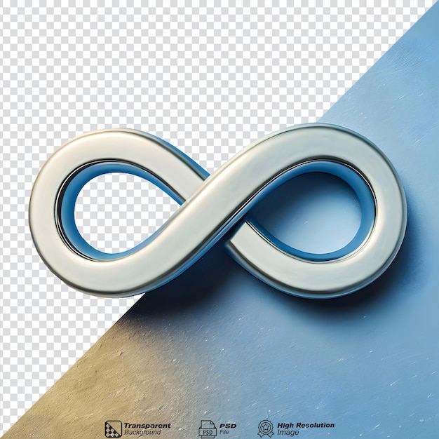 PSD simbolo di infinito 3d isolato su sfondo trasparente