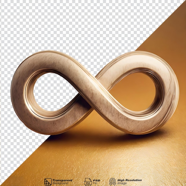 Infinity symbool 3d geïsoleerd op transparante achtergrond