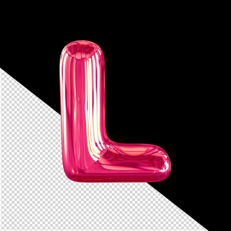 PSD inflatable 3d symbol letter l