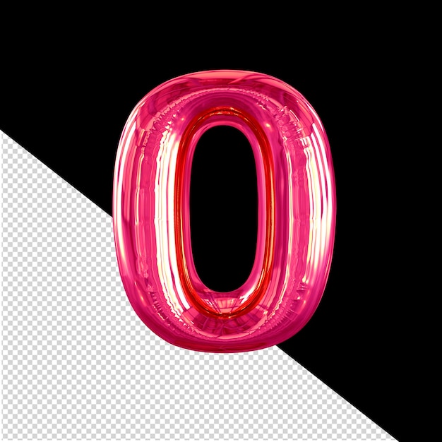 Inflatable 3d symbol number 0