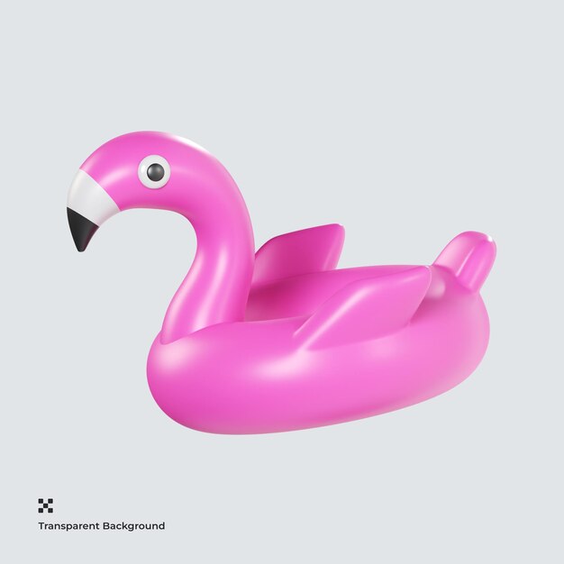 PSD inflatable flamingo 3d icon