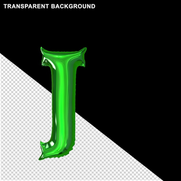 Inflatable letter j