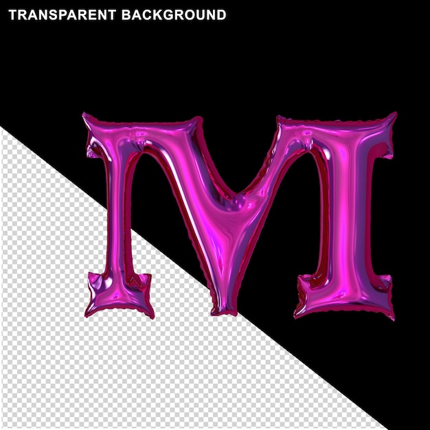 PSD inflatable letter m