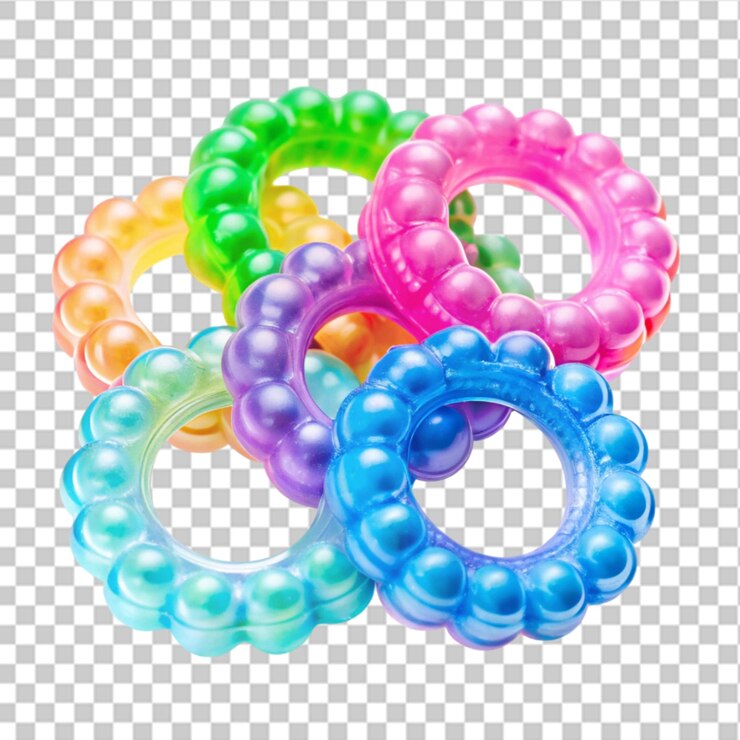 PSD inflatable rings against white background