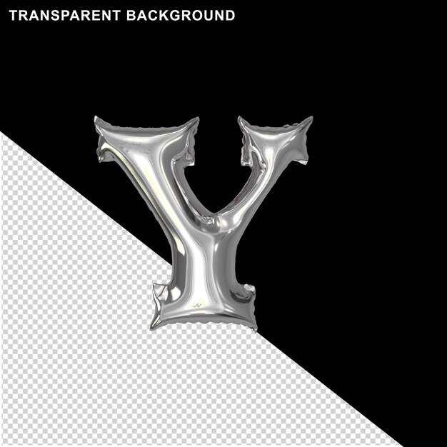 Inflatable silver letter y