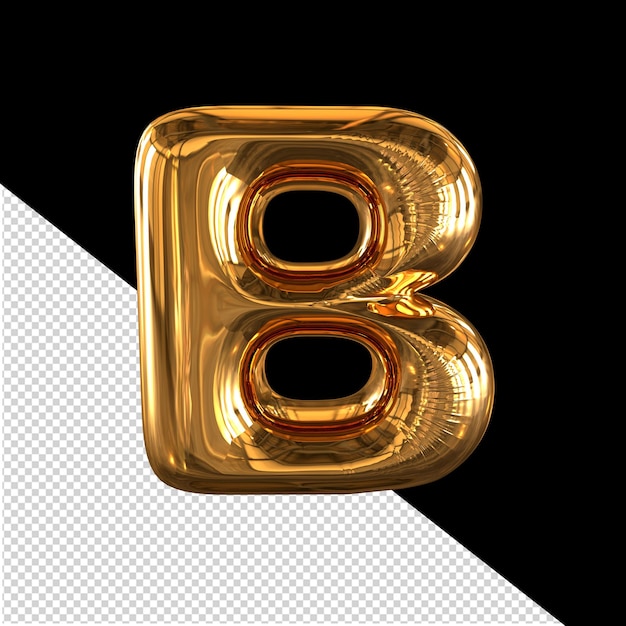 PSD inflatable symbol letter b