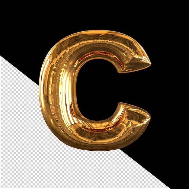 Inflatable symbol letter c