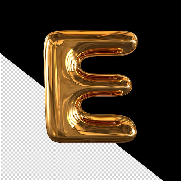 Inflatable symbol letter e