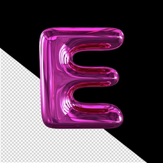 Inflatable symbol letter e