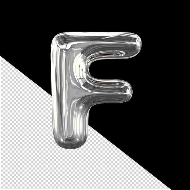 Inflatable symbol letter f