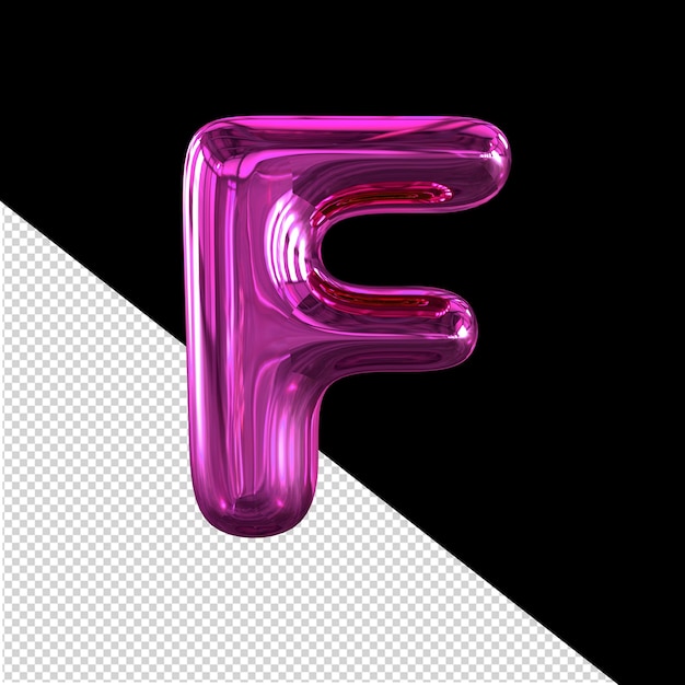 Inflatable symbol letter f