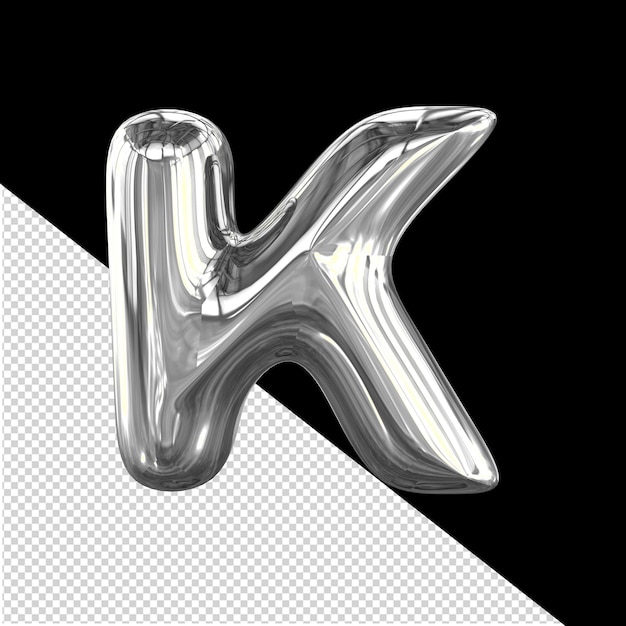 Inflatable symbol letter k