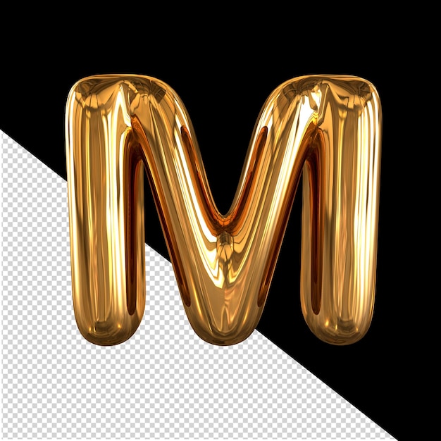 Inflatable symbol letter m