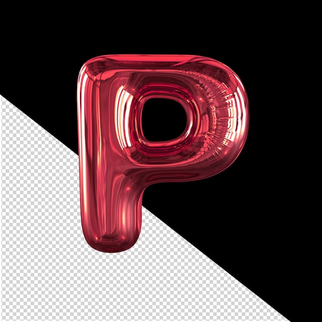 Inflatable symbol letter p