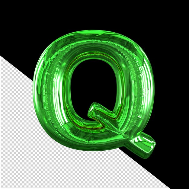 Inflatable symbol letter q