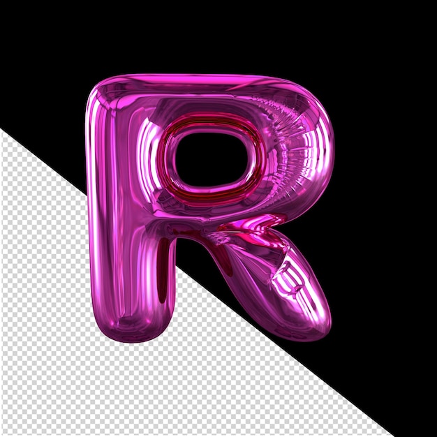 Inflatable symbol letter r