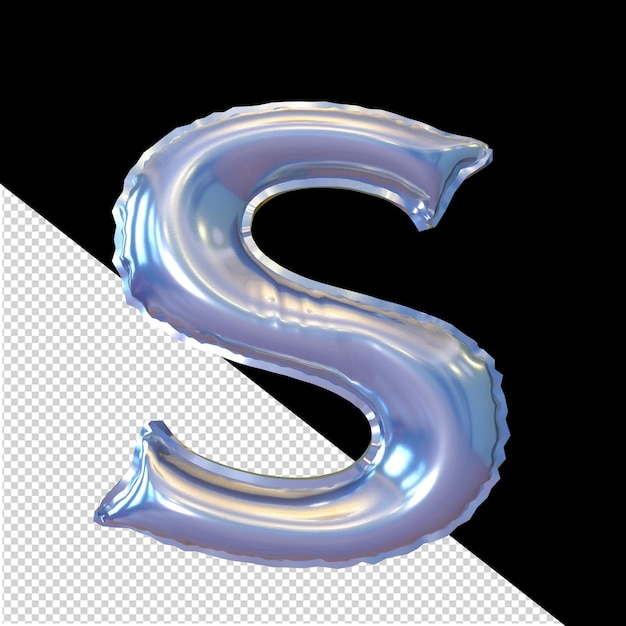 PSD inflatable symbol letter s