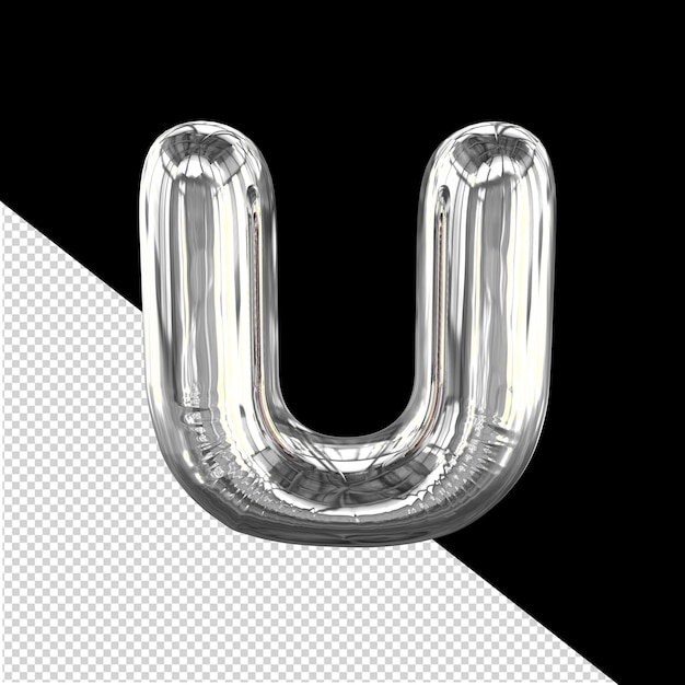 Inflatable symbol letter u