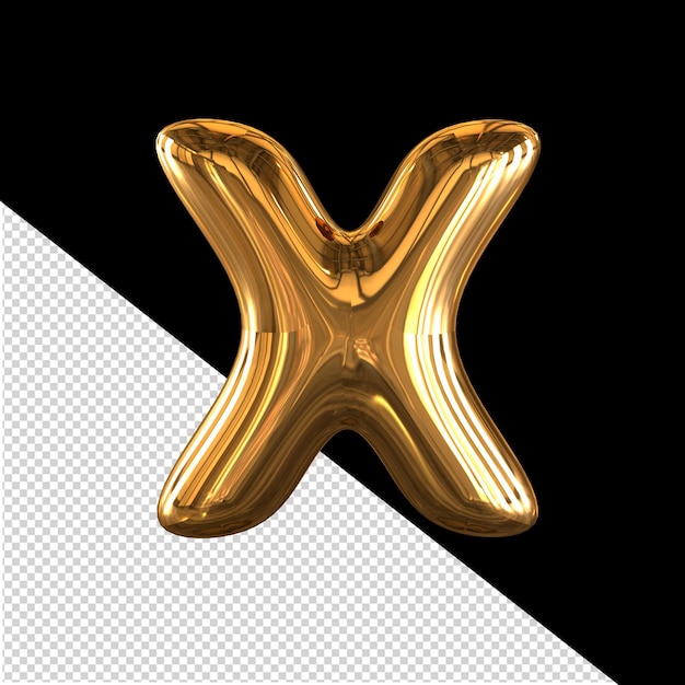 Inflatable symbol letter x