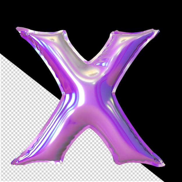 inflatable symbol letter x