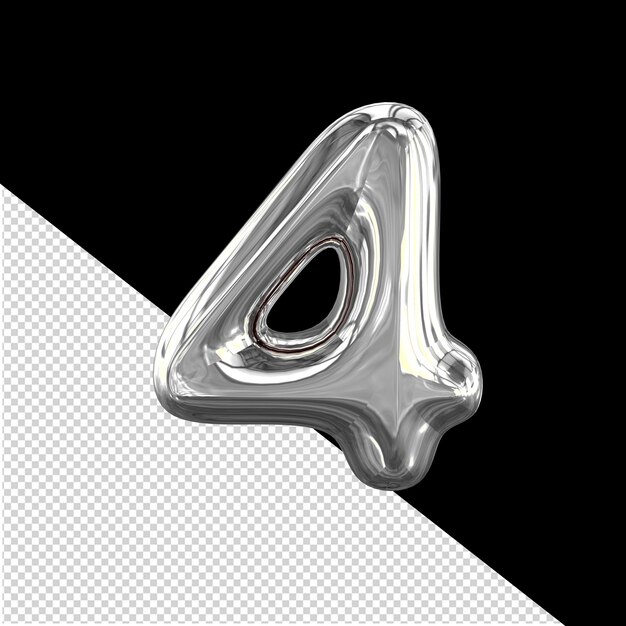 Inflatable symbol number 4