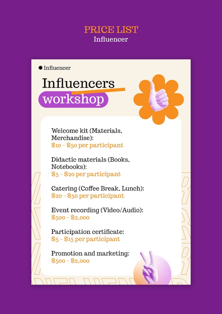 PSD influencer şablon design
