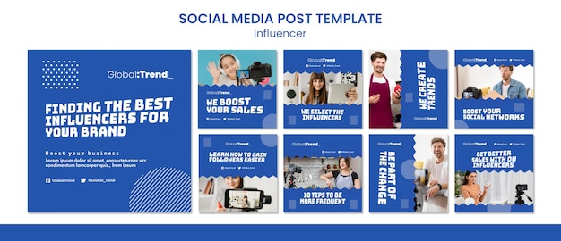 PSD influencer social media post template