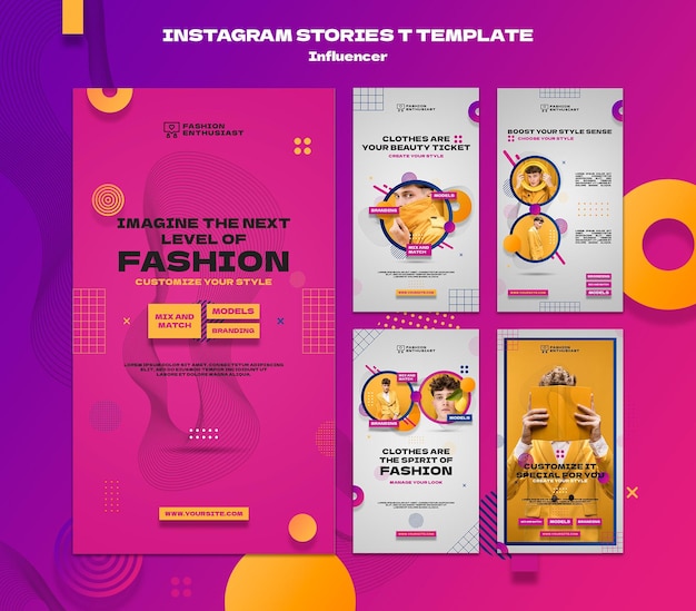 Influencer social media stories