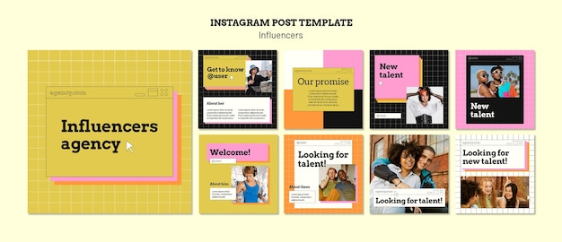 Influencer template design