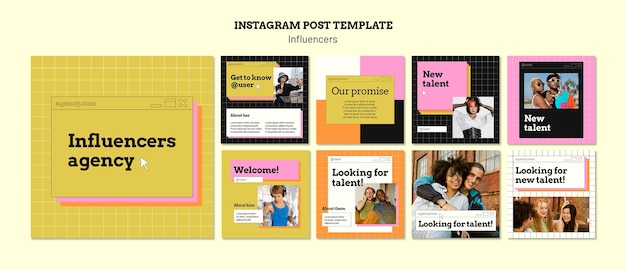 PSD 인플루언서 템플릿 디자인