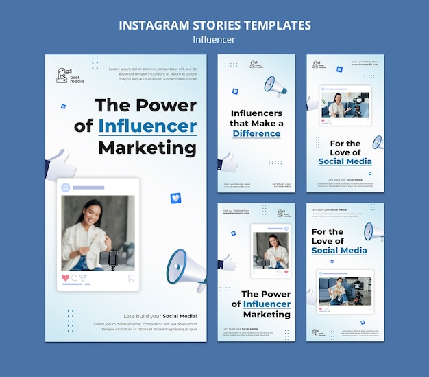 PSD influencer work instagram stories