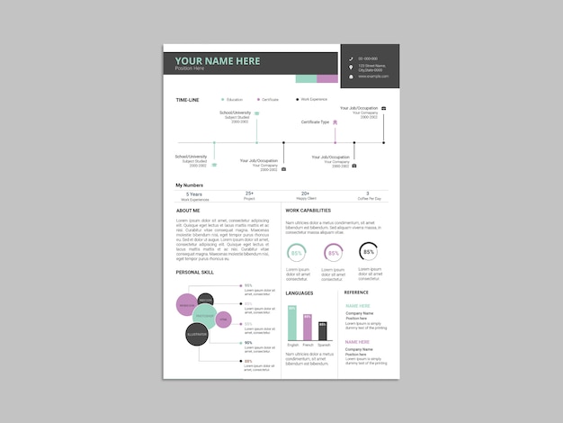 Info-graphic resume template