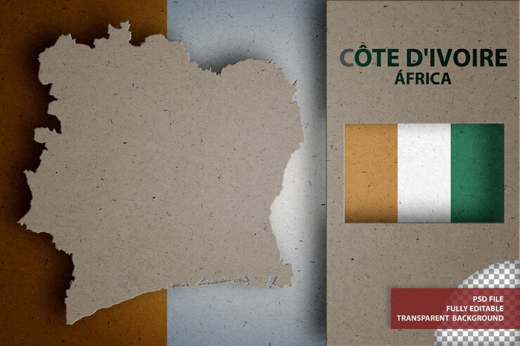 Infografika PSD z mapą i flagą KOTEDYWORY