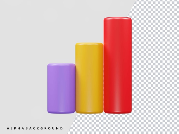 PSD infografika renderowania 3d ilustracja