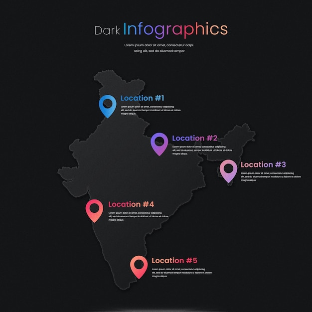 Infografika szklana oparta na danych do prezentacji