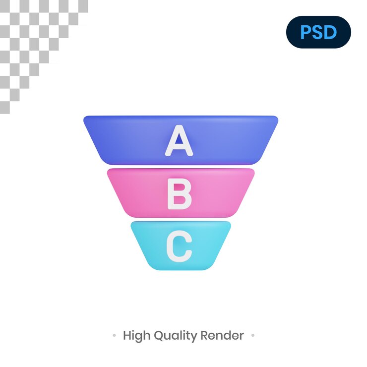 PSD infographic 3d render illustration premium psd