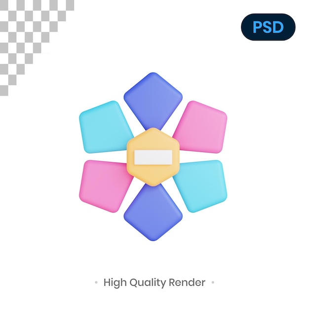 อินโฟกราฟิก เรนเดอร์ 3 มิติ ภาพประกอบ Psd พรีเมียม