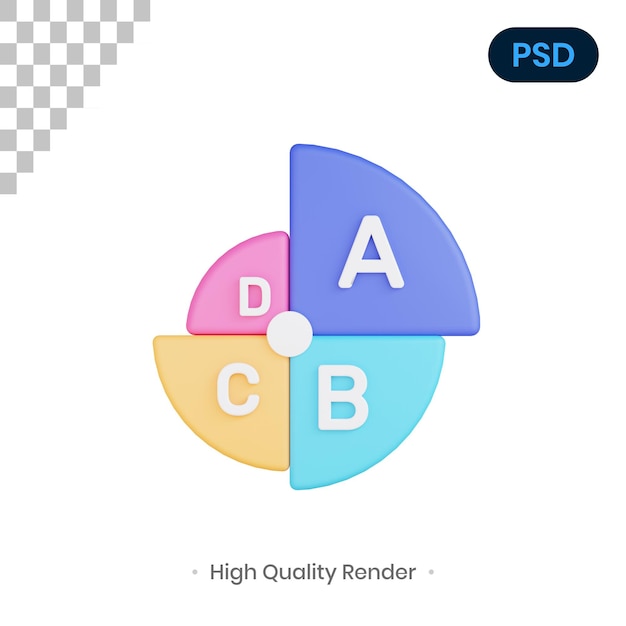 Infographic 3d 렌더링 그림 프리미엄 Psd