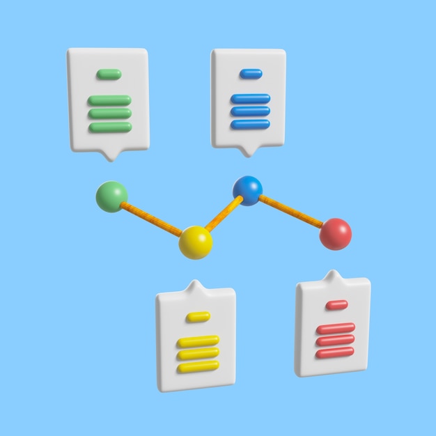 Infographic elementen driedimensionaal pictogram