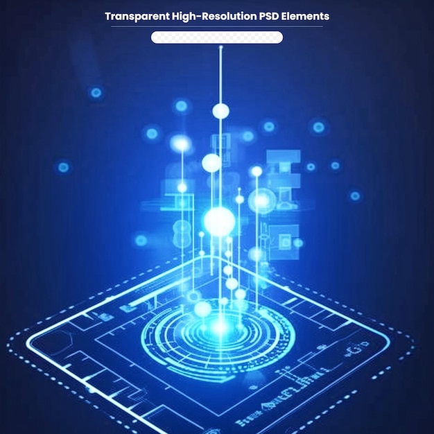 PSD Инфографические элементы футуристический шаблон баннер с копированием космической технологии абстрактный фон