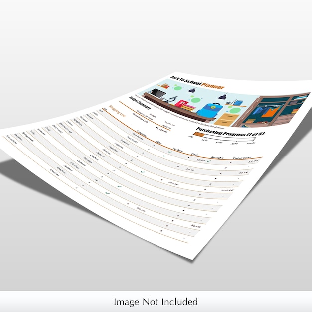 Mockup di carta infografica